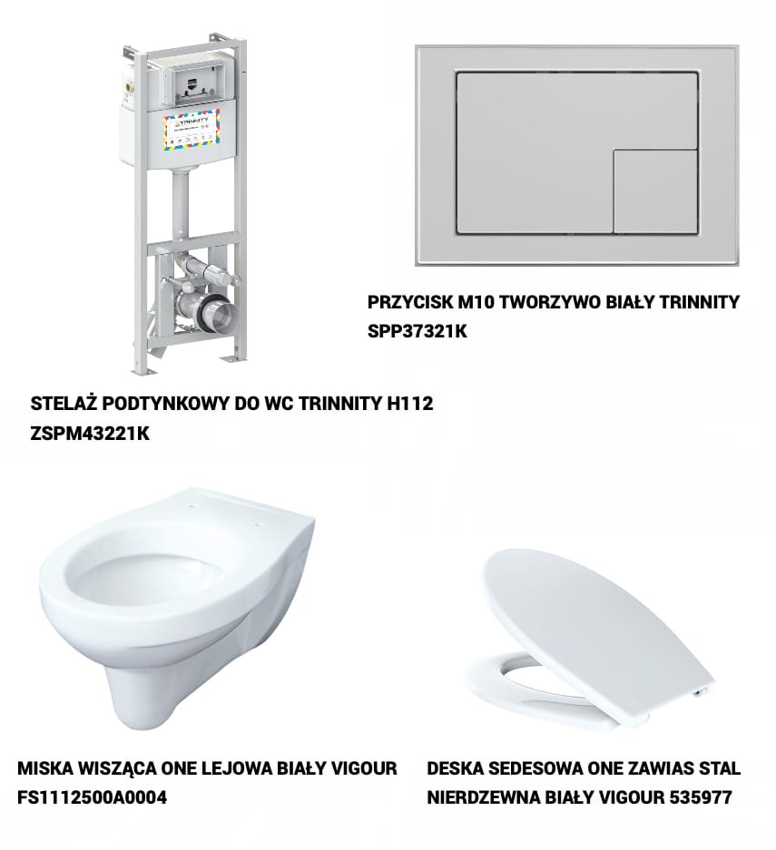 material Zestaw WC
