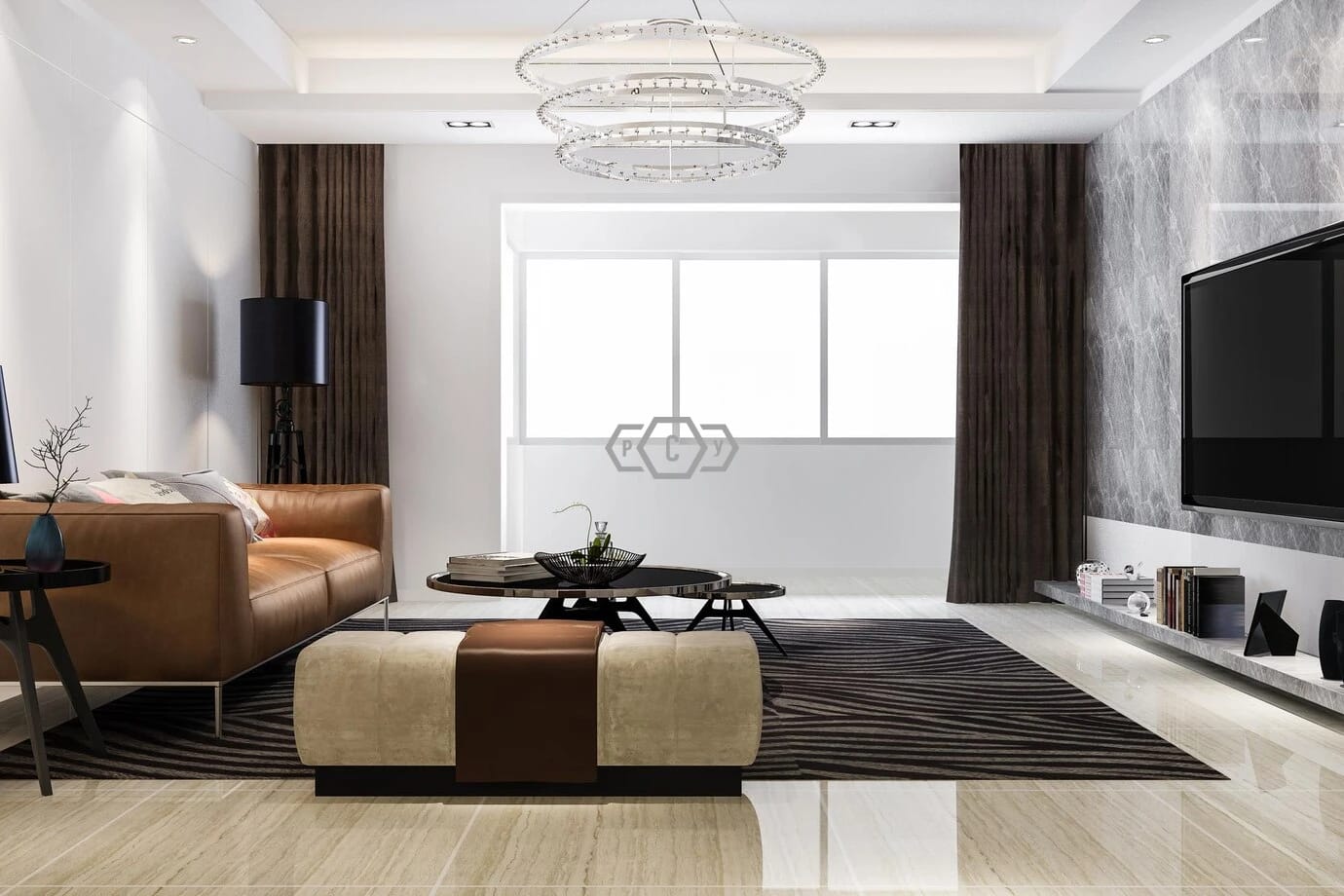 Design of a four-room apartment image